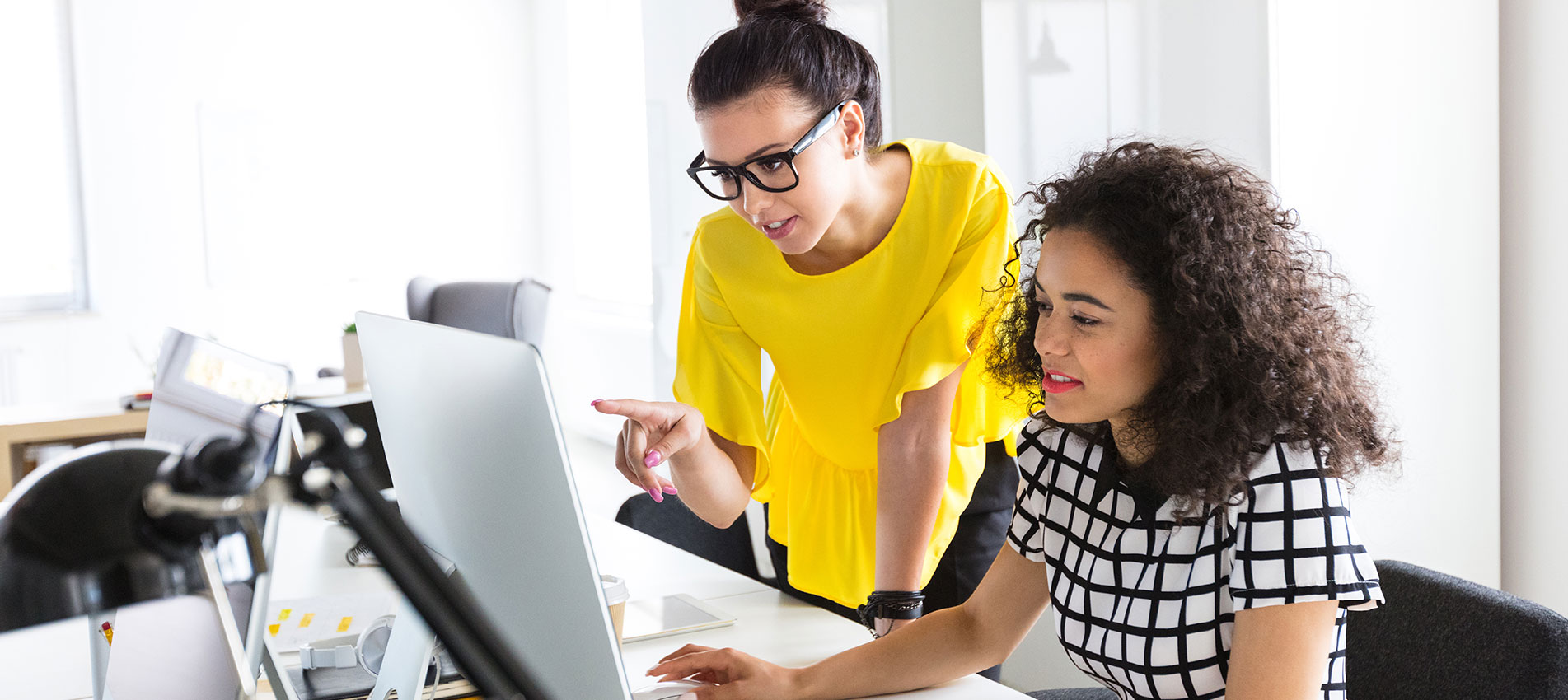 Creative Professionals Working Together On Computer