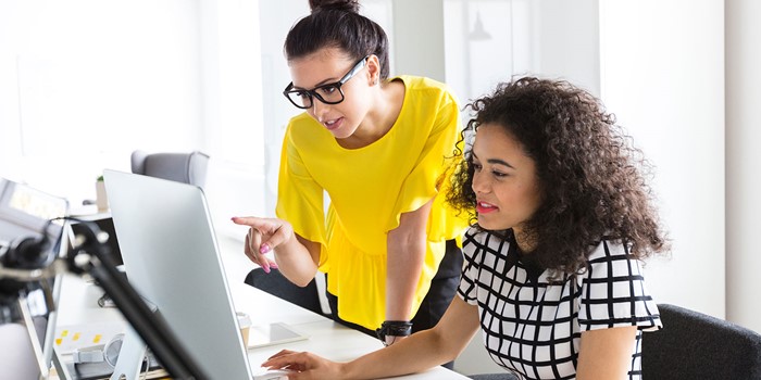 Creative Professionals Working Together On Computer