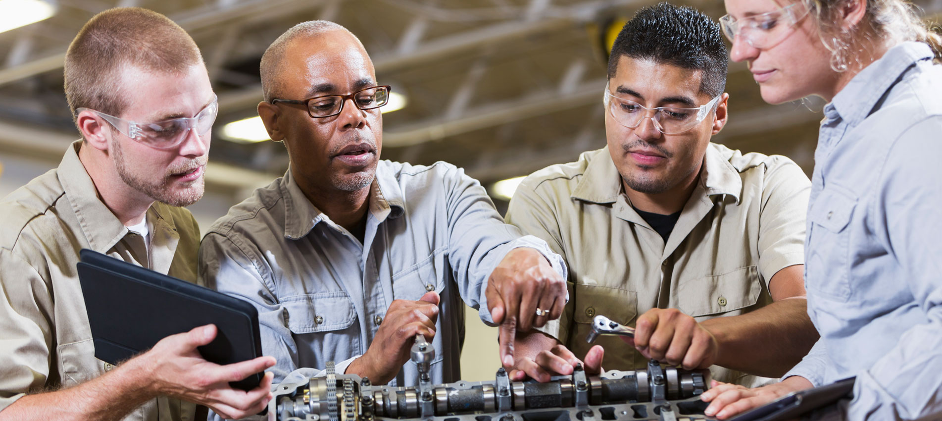 Vocational Class, Learning To Repair Gasoline Engine