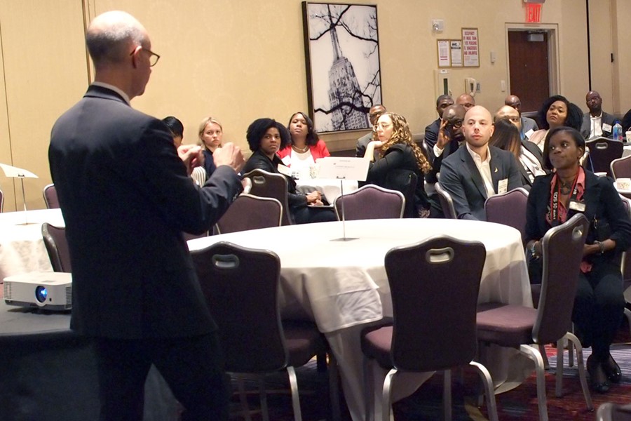 David Blumenstein Speaking At A Conference