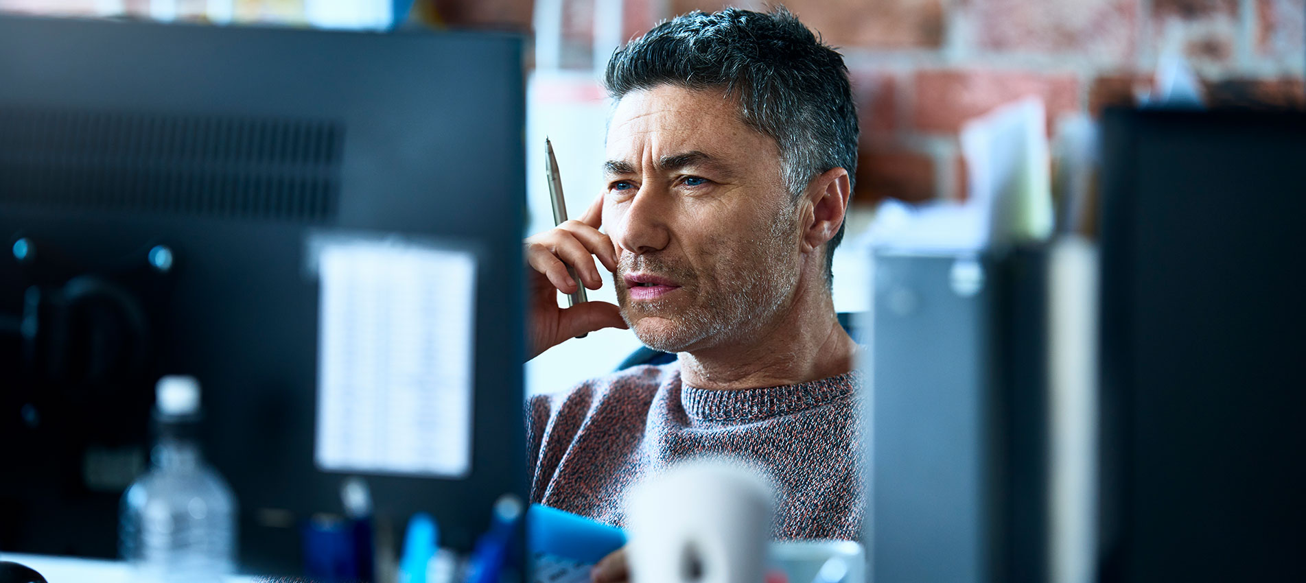 Man working in modern office
