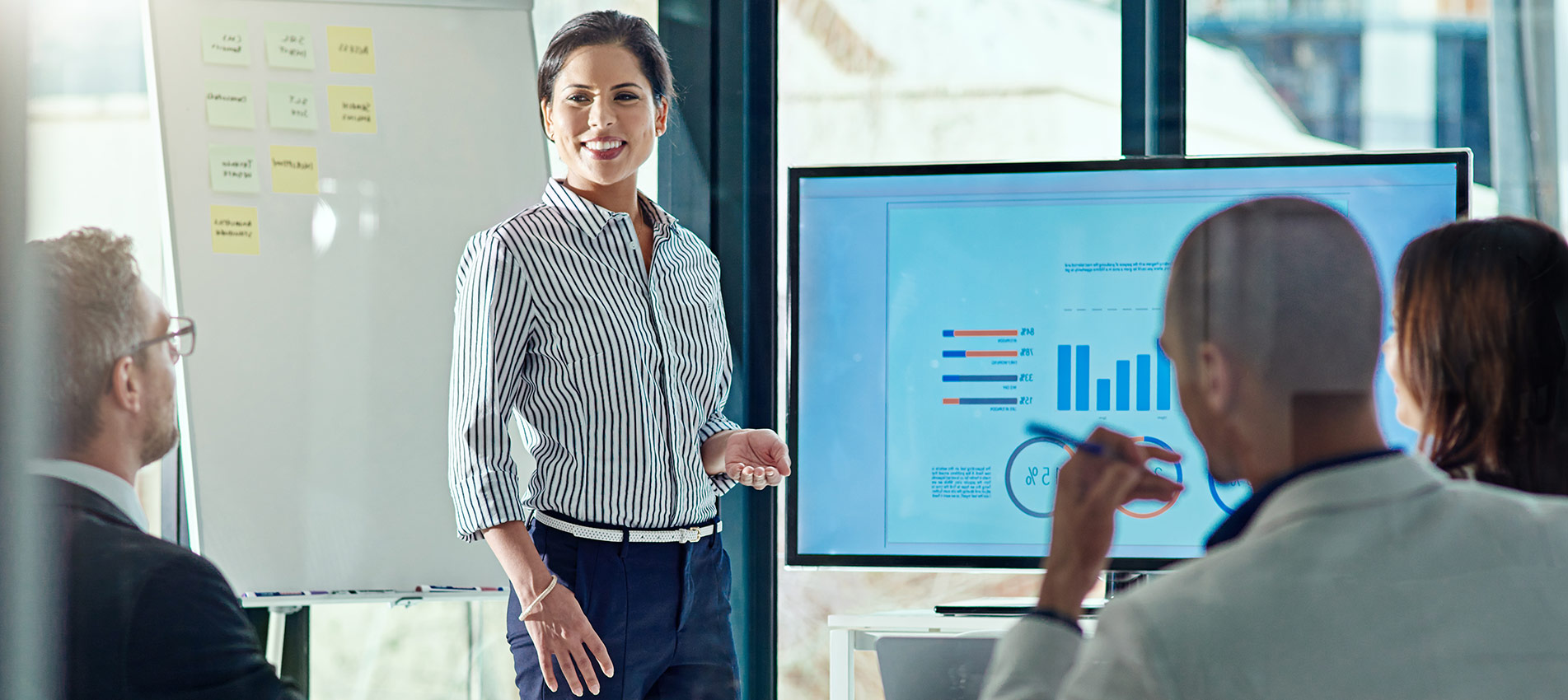 Female Colleague Delivering One Amazing Presentation