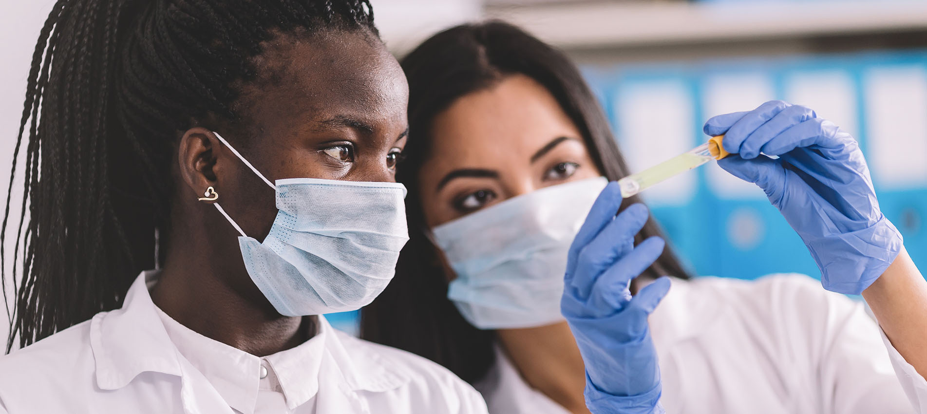 Scientists doing science testing