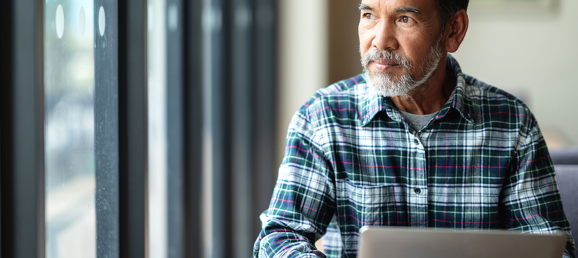 Man Deep In Thought Work At Home