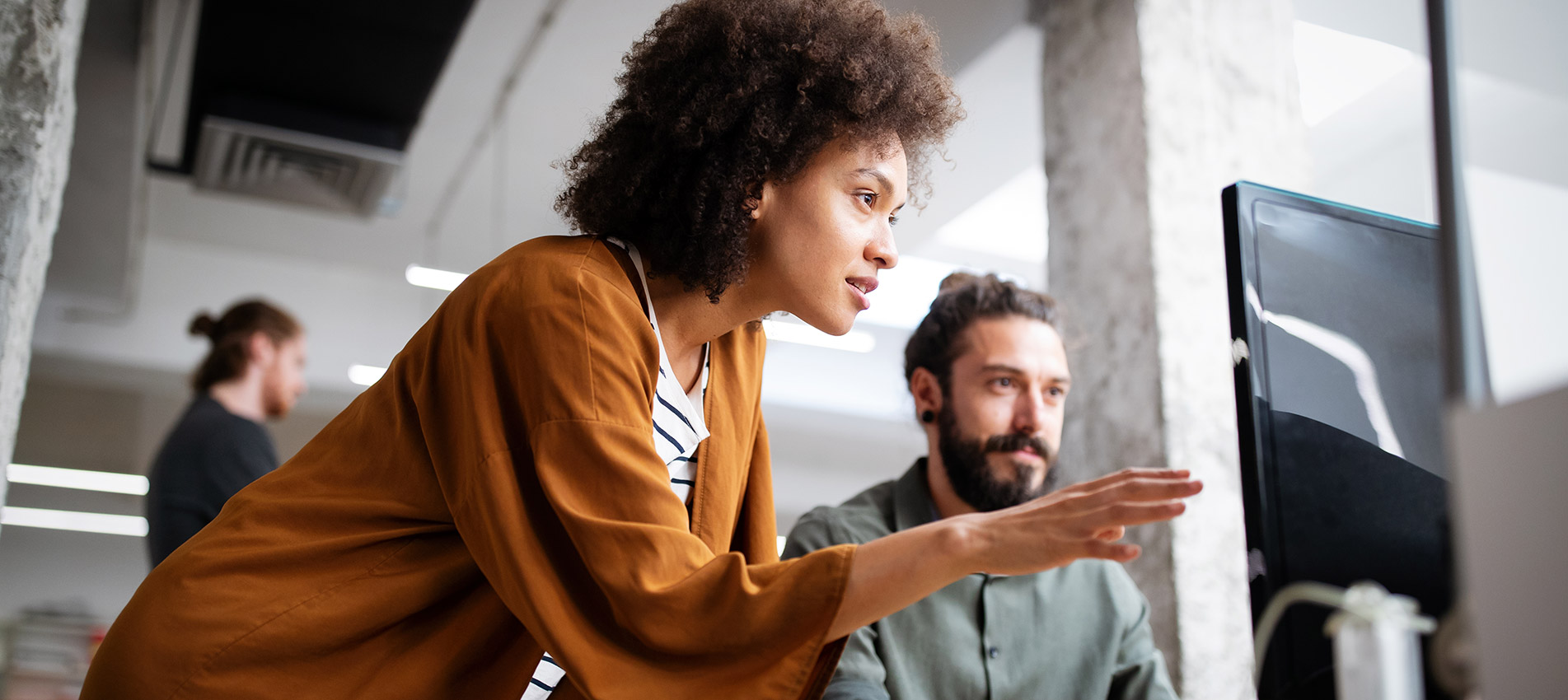 Programmers Cooperating At IT Company Developing Apps