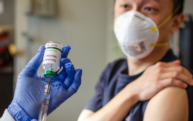 Receiving Coronavirus Vaccine