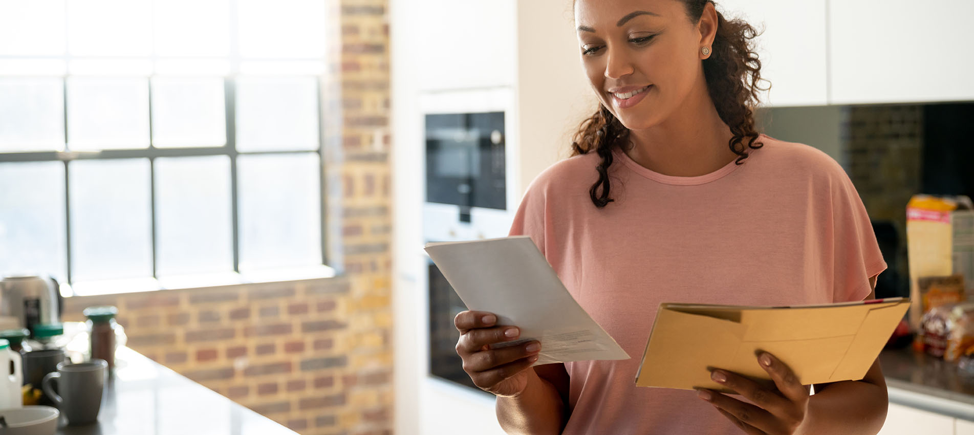 Woman Reading Her Mail