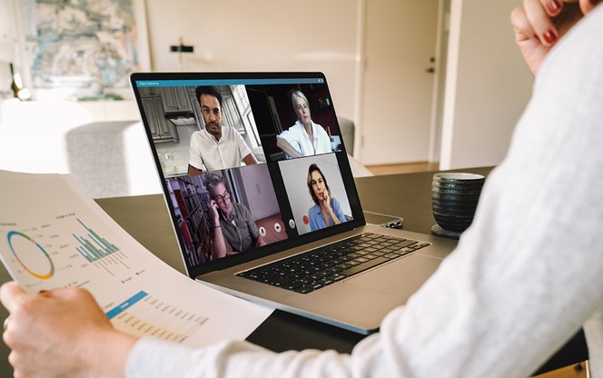 Business Team In Video Conference