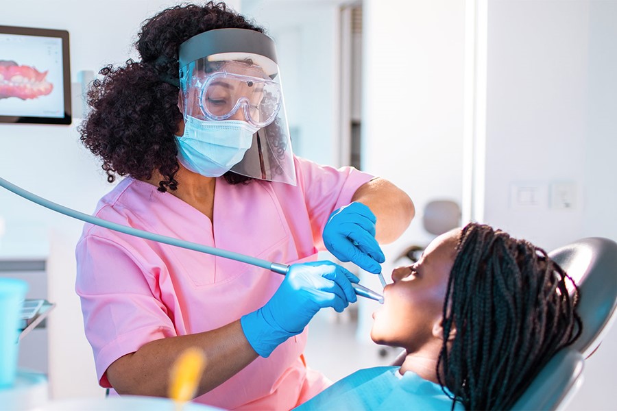 Young Girl Having A Dentist Appointment