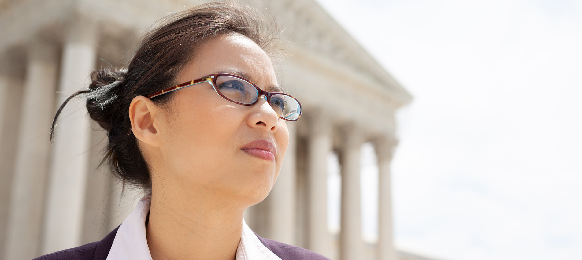 Asian Businesswoman At The Supreme Court In Washington DC