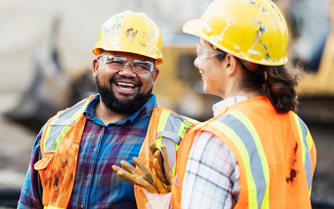 Constructions Workers Chatting