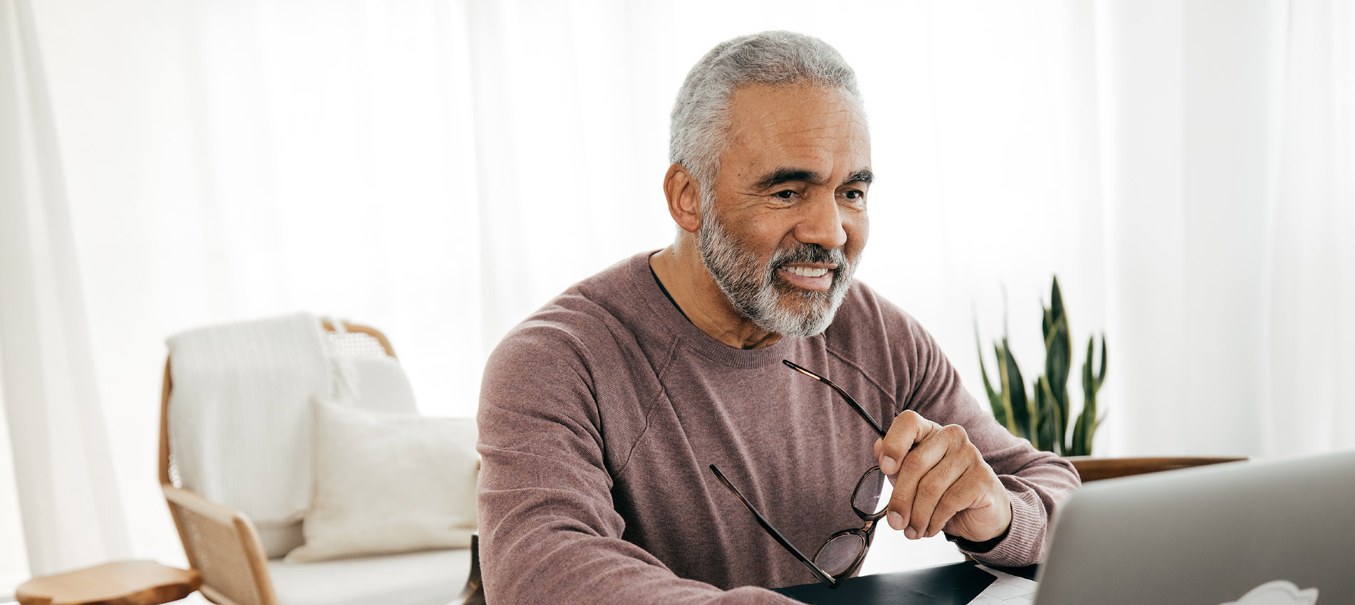 Senior Man On A Laptop