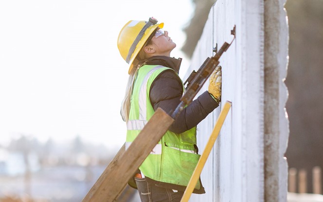 Woman Working In Construction Industry