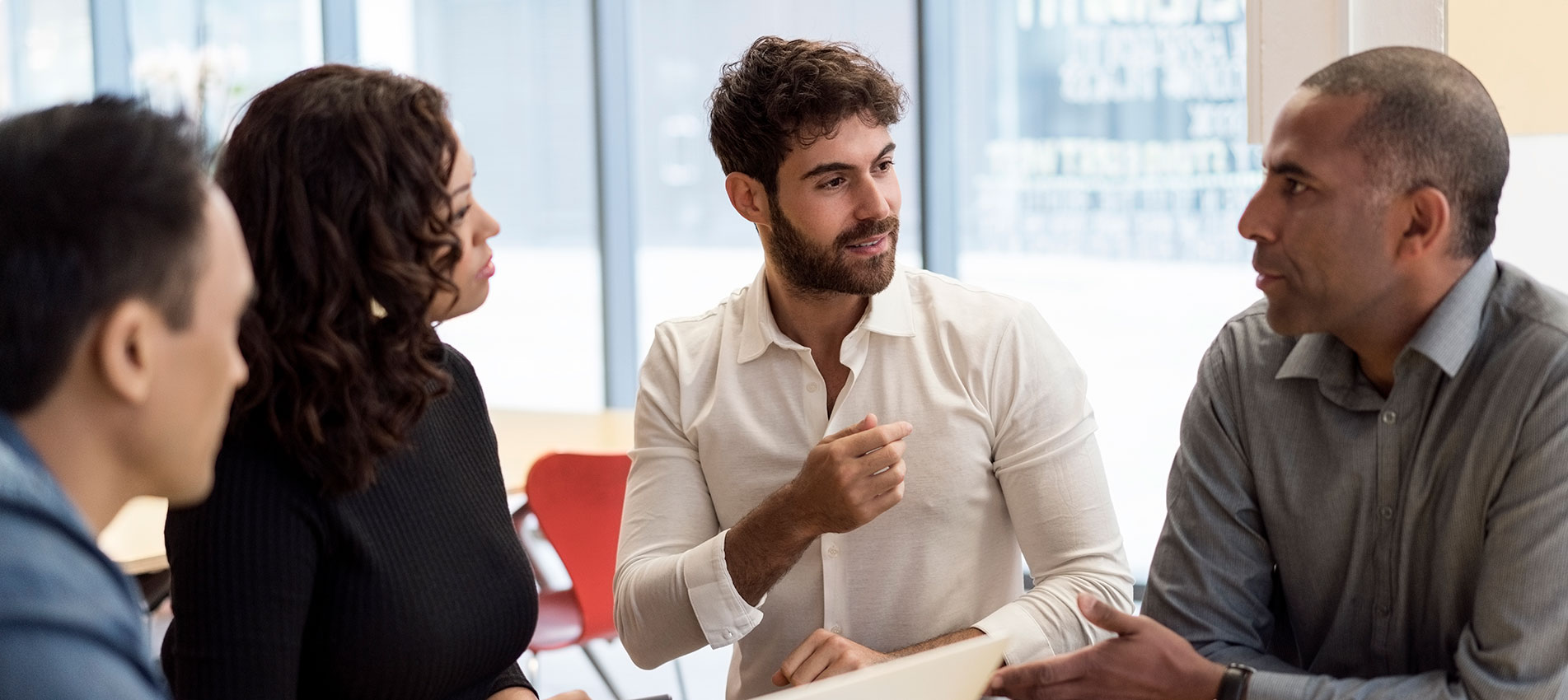 Business People Discussing In Meeting At Office