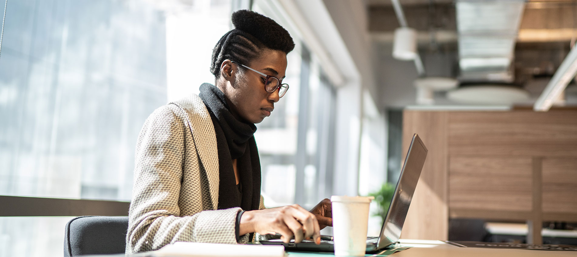 Businesswoman Working In An Office