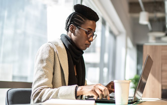 Businesswoman Working In An Office