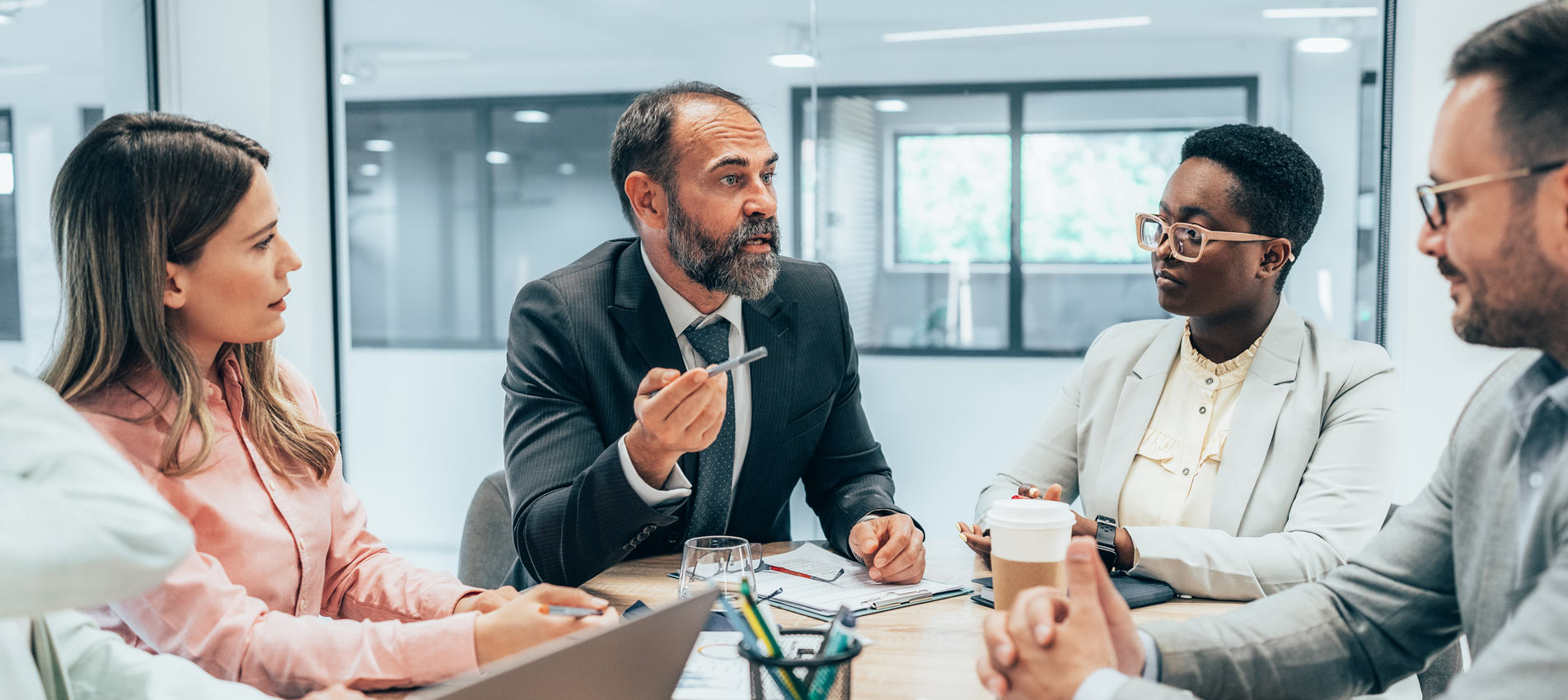 Business Team Discussing New Ideas At The Office