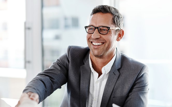 Businessman Shaking Hands With A Client