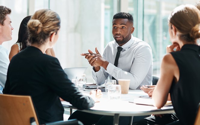 Businesspeople Having A Meeting At The Office