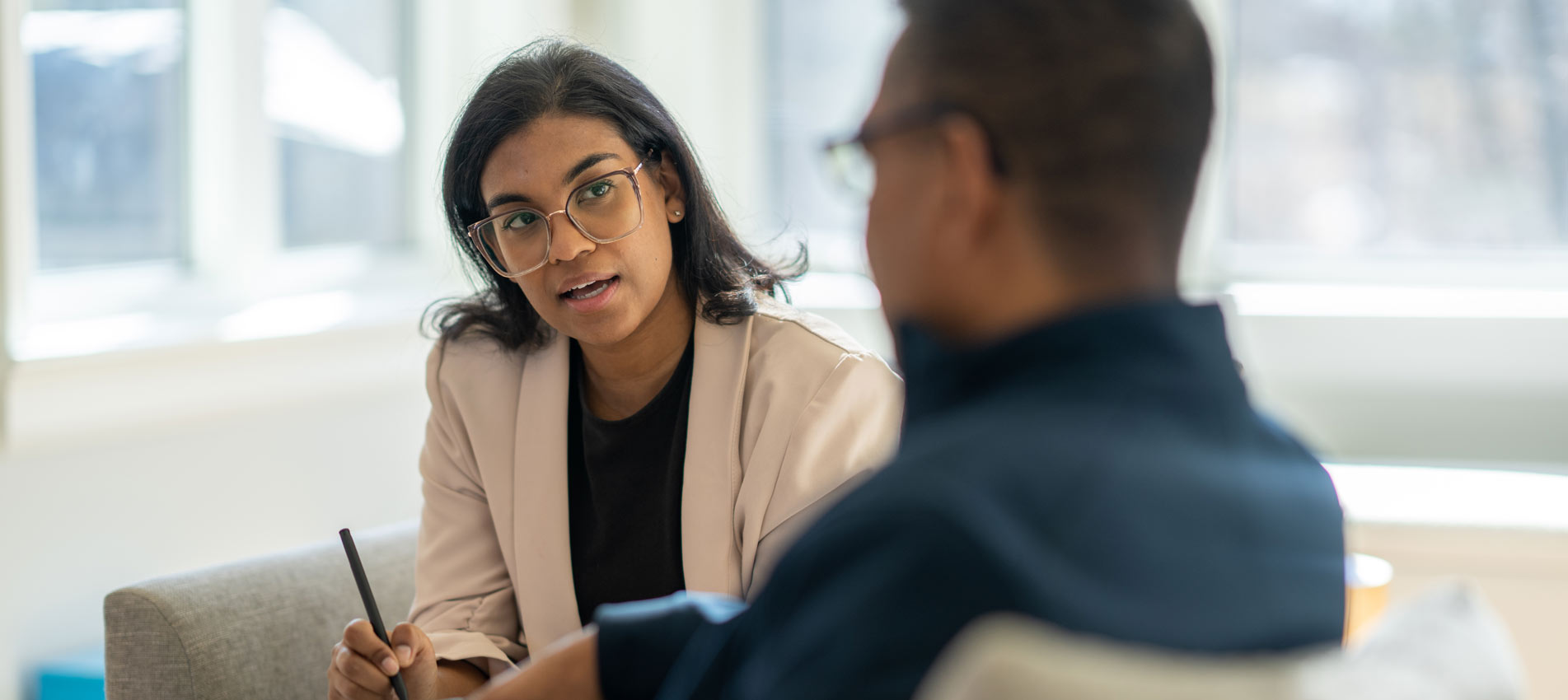 A Gentleman Having A Counselling Session With A Female Therapist