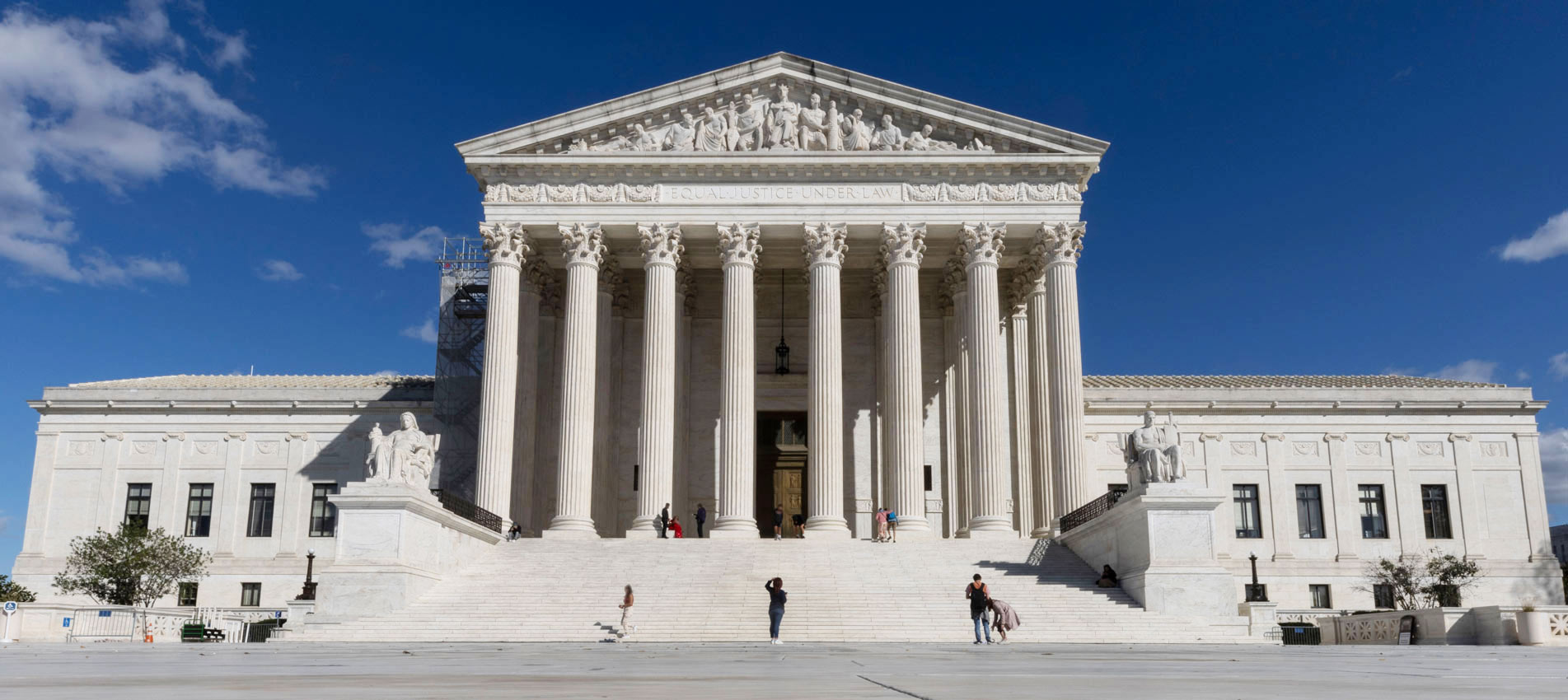 People Standing Infront Of The US Supreme Court